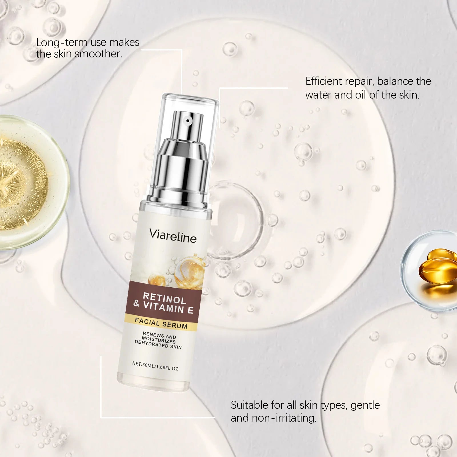 Viareline Face Serum 50ml – Oil Control & Brightening Skincare