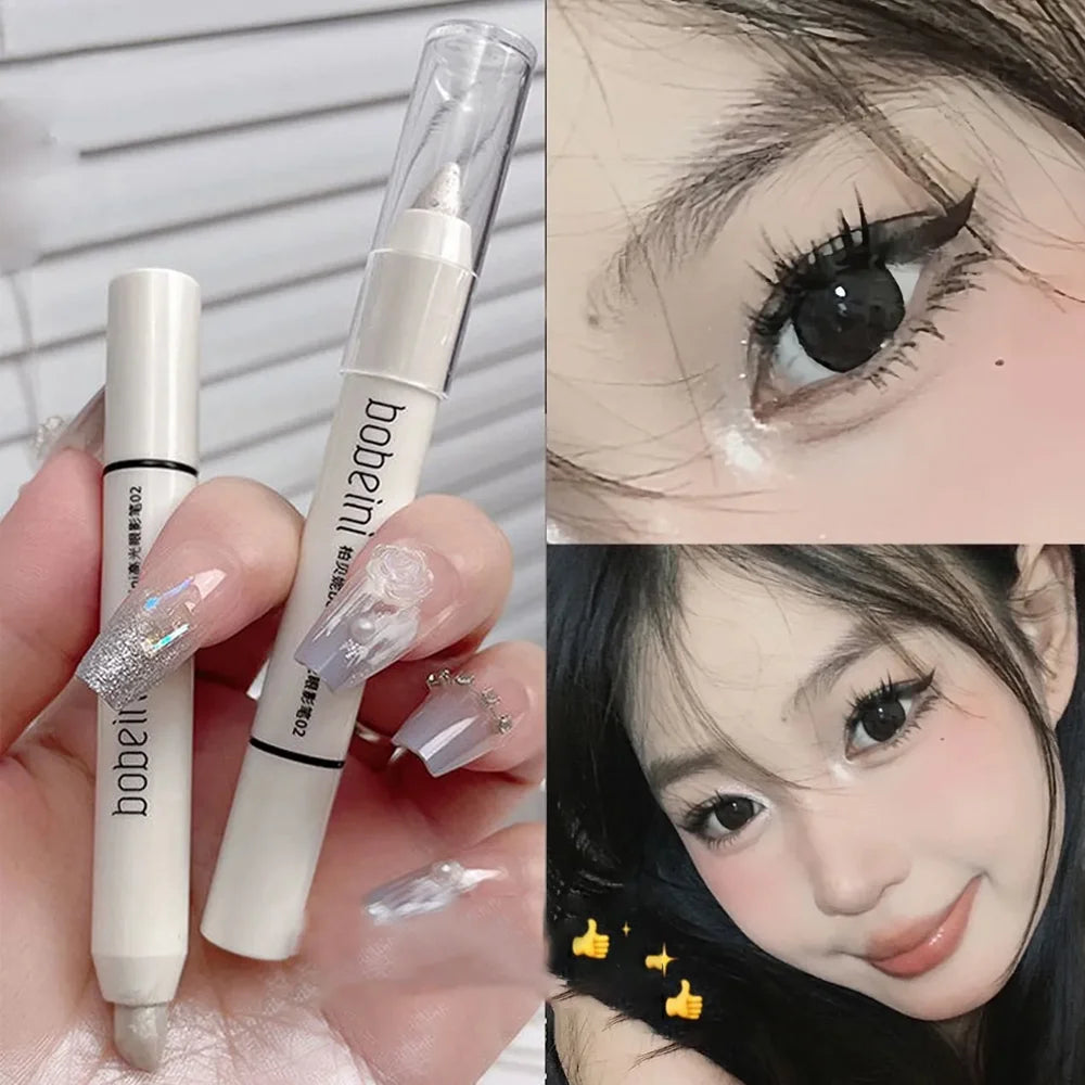 Silkworm Eyeshadow & Highlighter Stick – Matte & Pearlescent Brightening Pencil