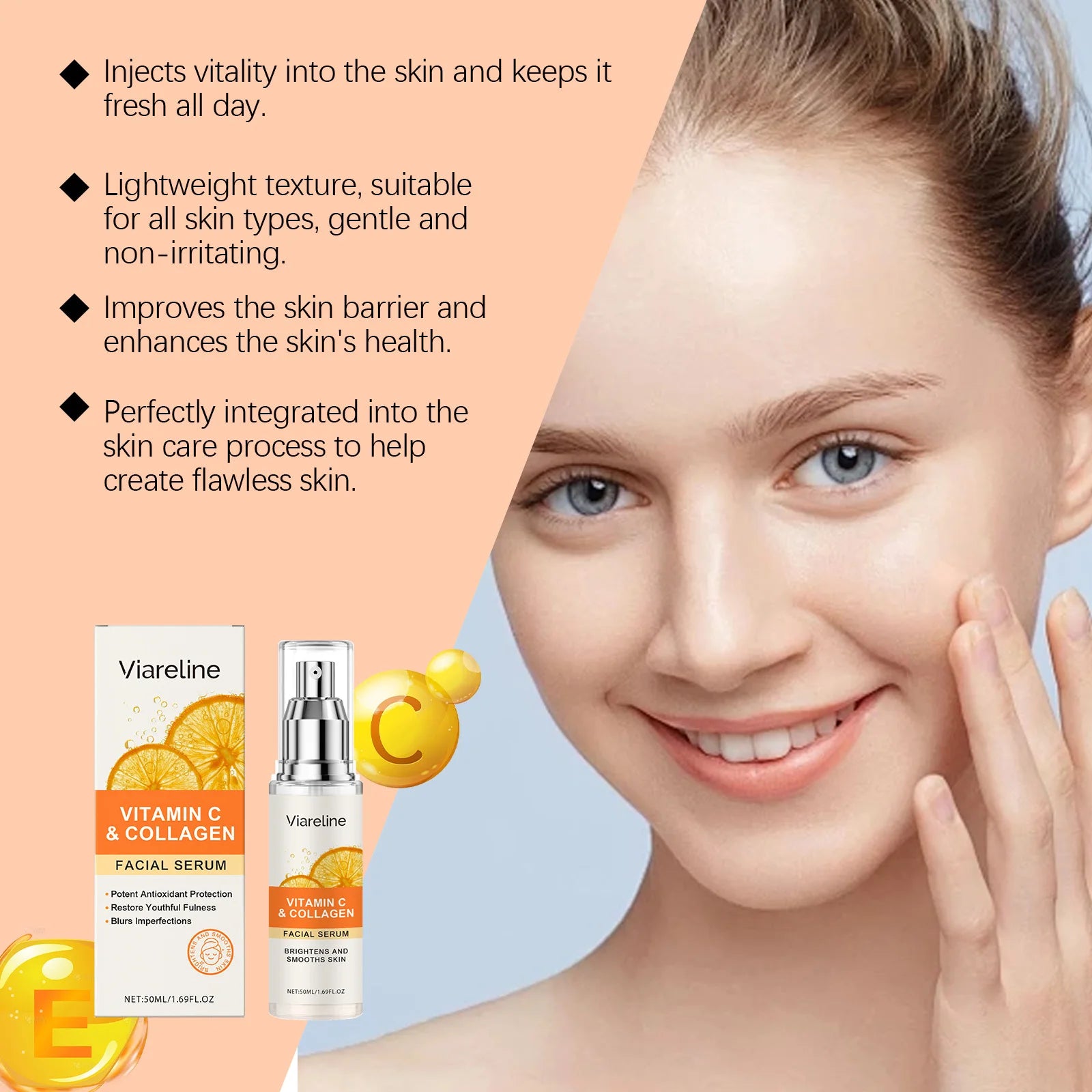 Viareline Face Serum 50ml – Oil Control & Brightening Skincare
