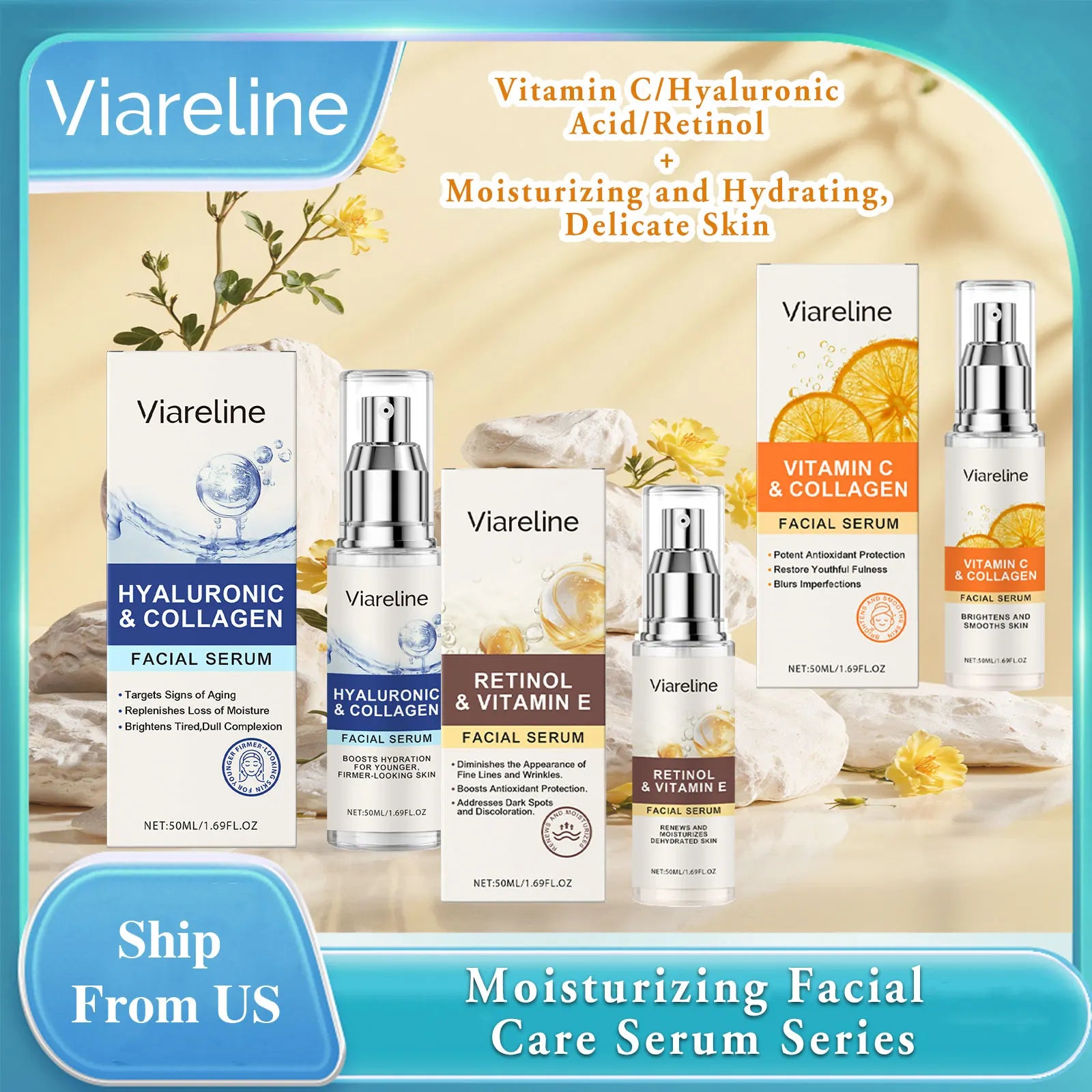 Viareline Face Serum 50ml – Oil Control & Brightening Skincare