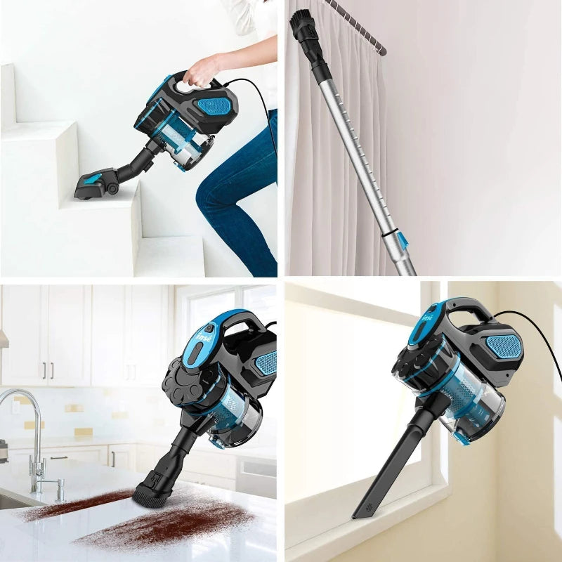 INSE I5 Corded Stick Vacuum – 18KPa Powerful Suction for Home & Pet Hair
