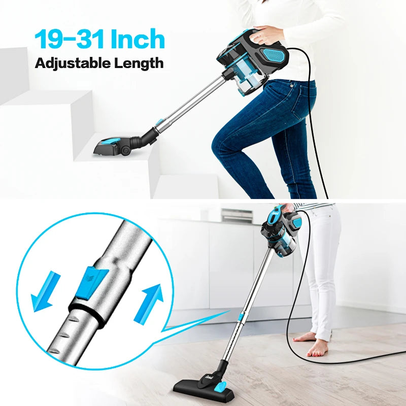 INSE I5 Corded Stick Vacuum – 18KPa Powerful Suction for Home & Pet Hair