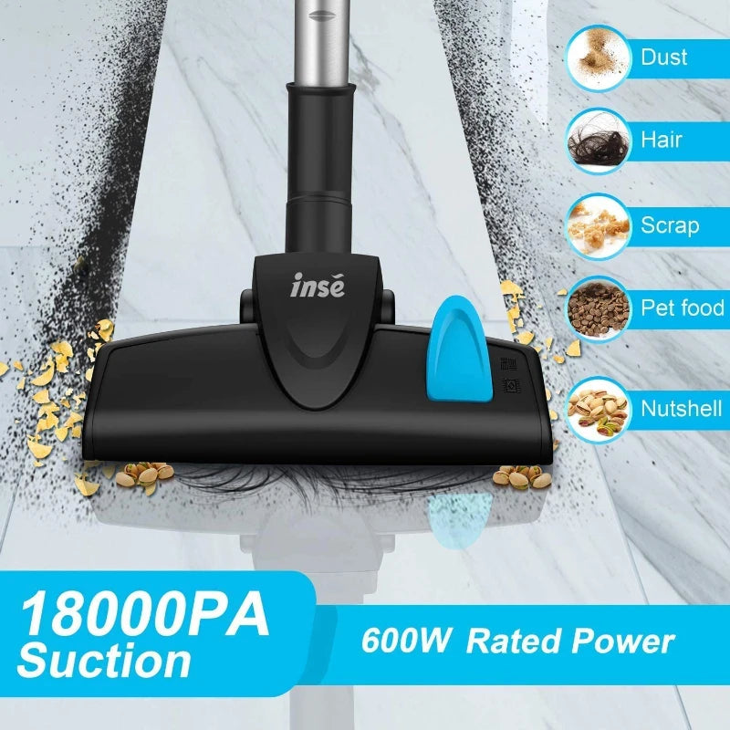 INSE I5 Corded Stick Vacuum – 18KPa Powerful Suction for Home & Pet Hair