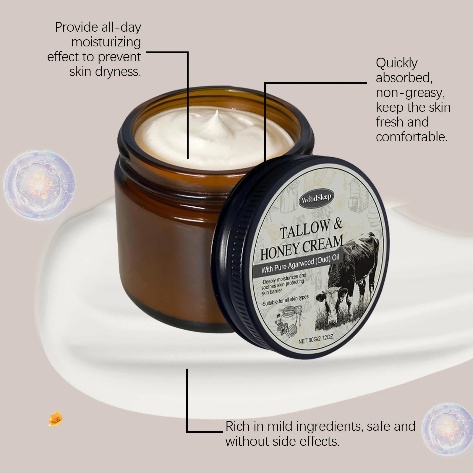Beef Tallow Balm – Nourishing Moisturizer for Dry & Damaged Skin
