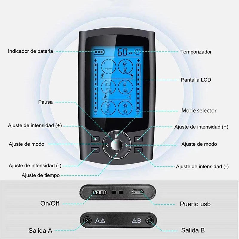 TENS EMS Muscle Stimulator – 36-Mode Digital Therapy & Slimming Device