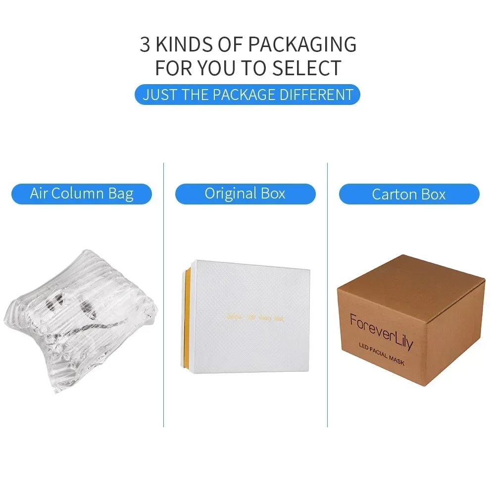 Foreverlily 7-Color LED Facial & Neck Mask – Skin Rejuvenation & Acne Therapy
