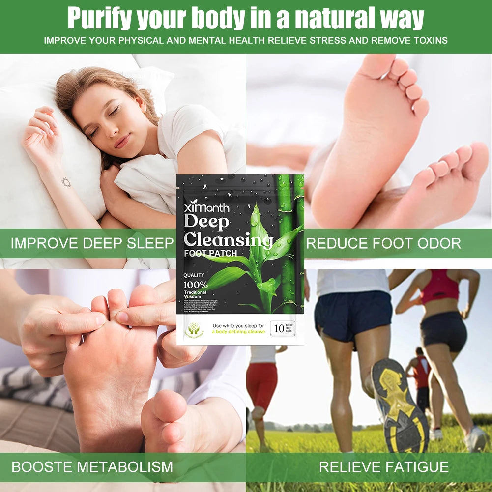 Natural Detox Foot Patches – Herbal Sleep & Stress Relief (10–50pcs)