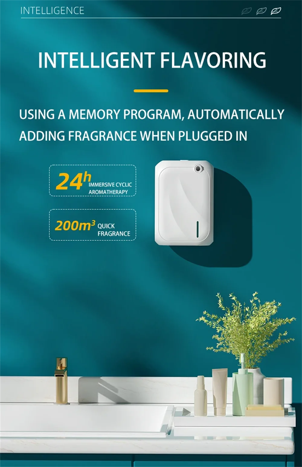 Bluetooth Aroma Diffuser – Wall-Mounted Essential Oil Scent Machine