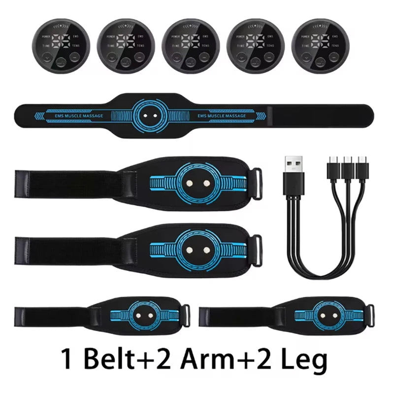 Smart EMS Abdominal Toning Belt – Muscle Stimulator for Waist, Arms & Legs