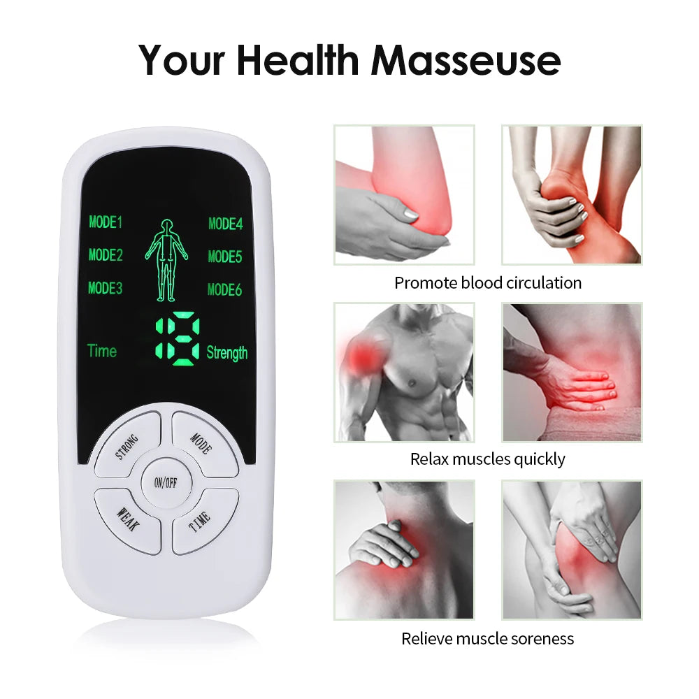 EMS Electric Muscle Stimulator – TENS Massager for Back, Neck & Body