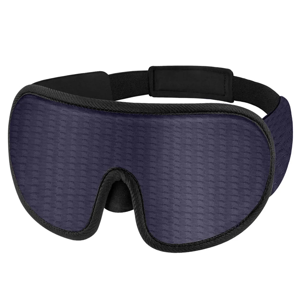 3D Contoured Sleep Mask – 100% Light-Blocking Eye Mask for Travel & Rest