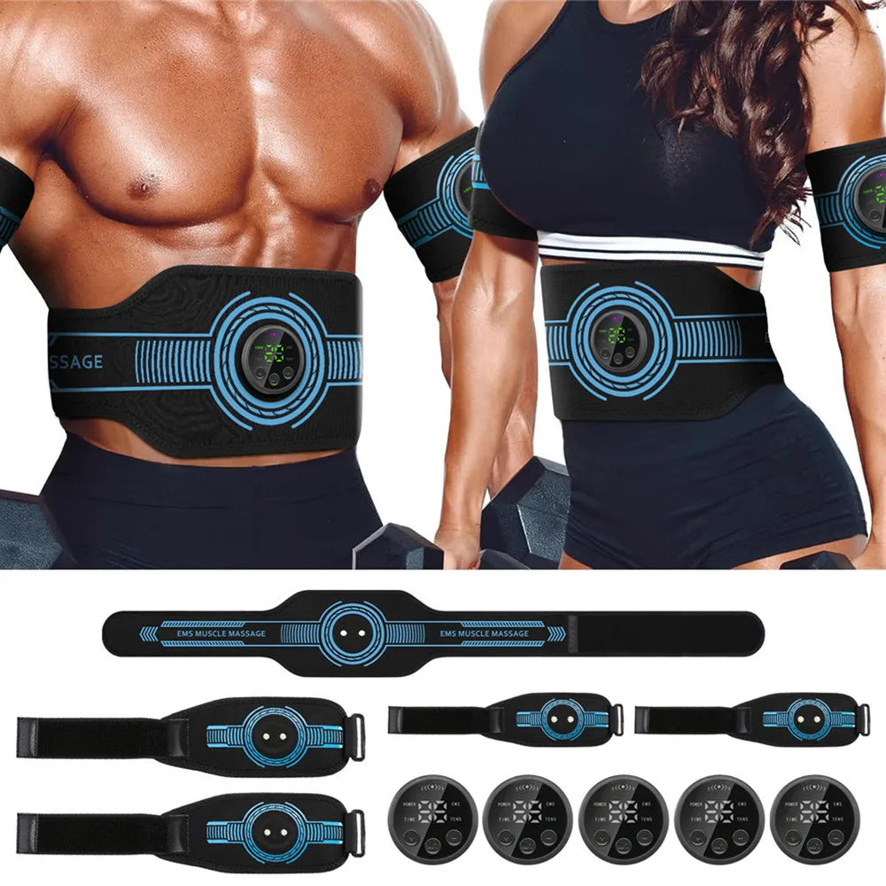 Smart EMS Abdominal Toning Belt – Muscle Stimulator for Waist, Arms & Legs