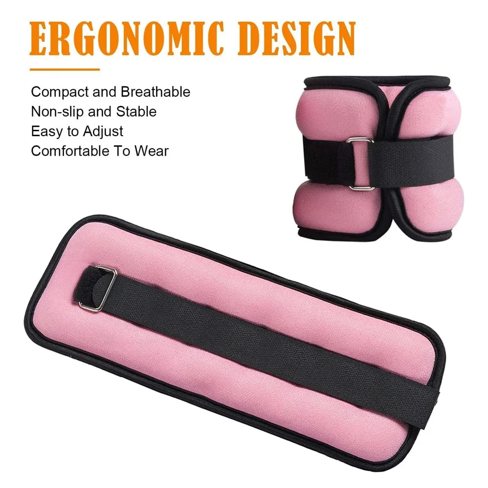 Adjustable Ankle & Wrist Weights (0.5kg/1kg) – Neoprene Straps for Training & Cardio