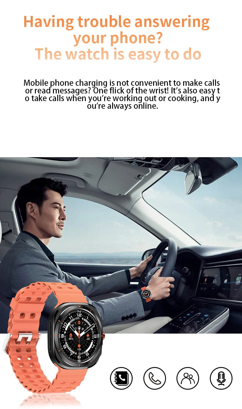 LAXASFIT GT7 Ultra Smartwatch – Bluetooth Calling & AMOLED Fitness Tracker