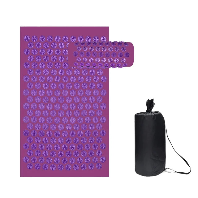 Acupressure Yoga Mat & Pillow Set – Full Body Spike Massage for Pain Relief & Relaxation