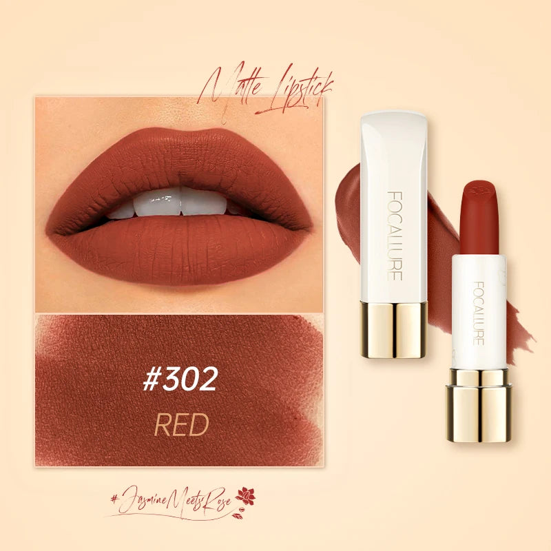 FOCALLURE 16 Shades Matte Lipstick Set – Waterproof, High-Pigment, Natural Finish: