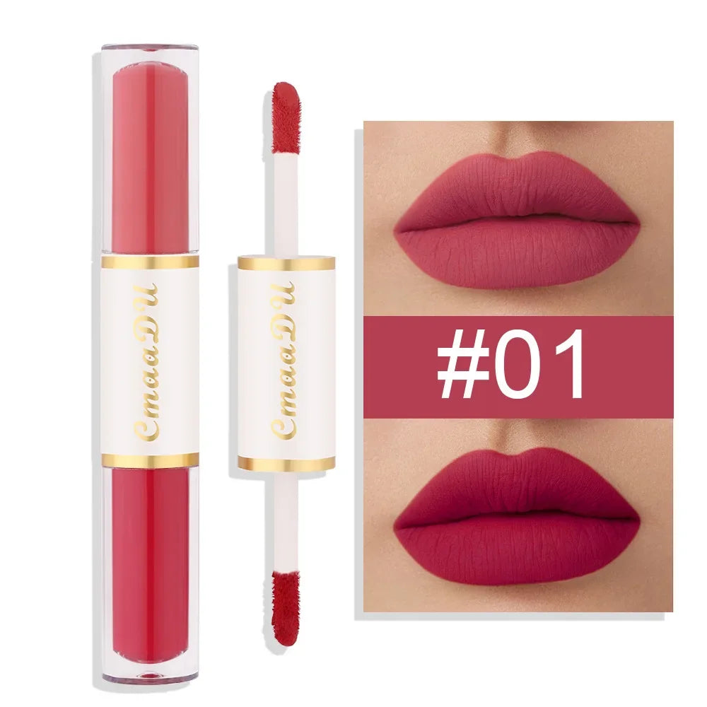 5-in-1 Matte Lipstick Set – Velvet Lip Tint & Gloss Combo
