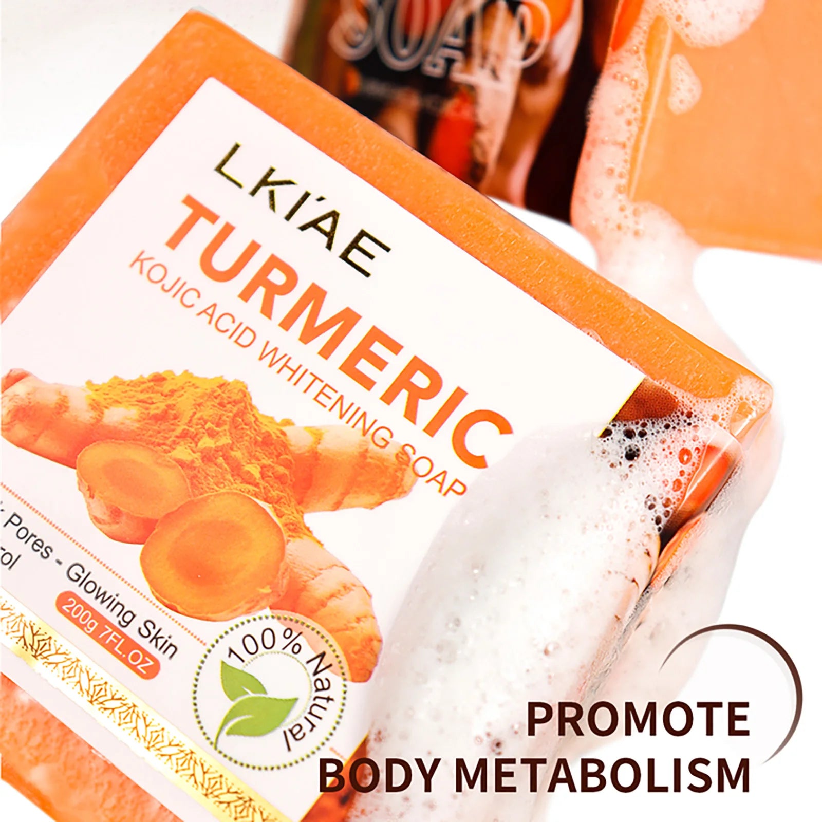 Natural Turmeric Body Wash – Brightening & Deep Cleansing Soap Bar 2 for 1