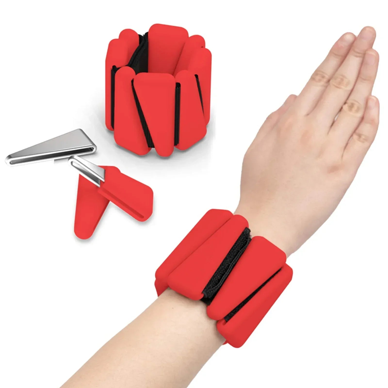1/2 lb Adjustable Silicone Wrist & Ankle Weights – Fitness & Yoga Bands
