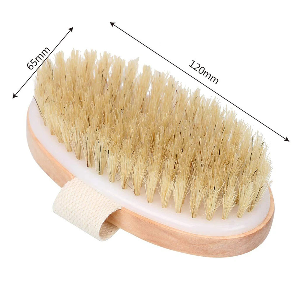 Exfoliating Wooden Body Brush with Natural Bristles