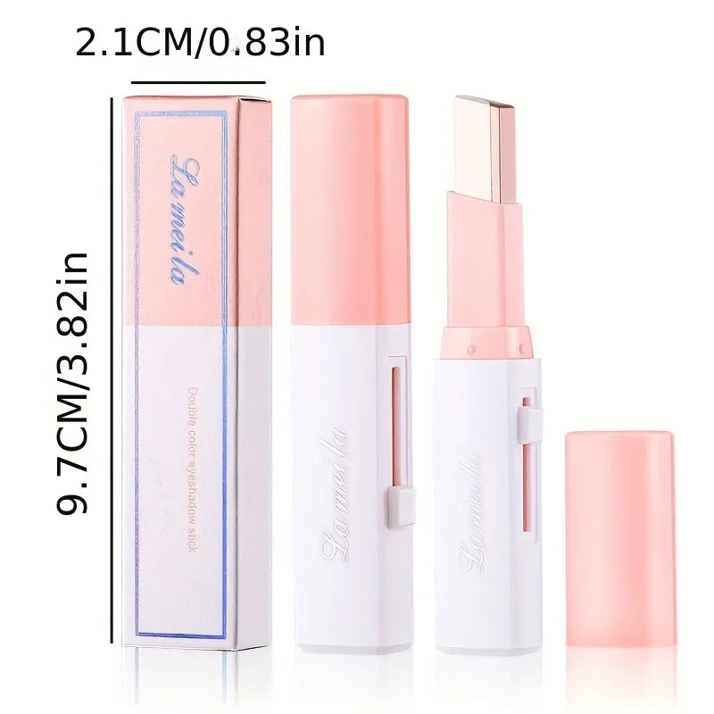2-Color Gradient Eyeshadow Stick – Natural 3D Eye Makeup, Long-Lasting Wear
