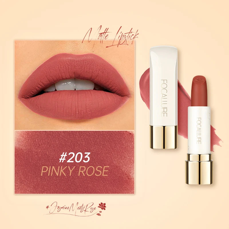 FOCALLURE 16 Shades Matte Lipstick Set – Waterproof, High-Pigment, Natural Finish: