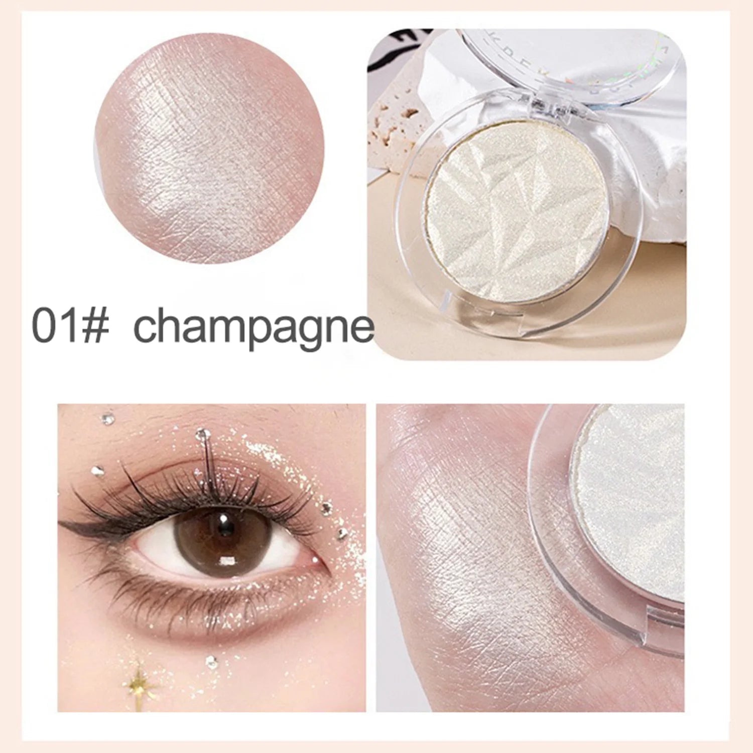 Shimmer Diamond Glow Highlighter – 2-Color Palette for Radiant Skin & Contour