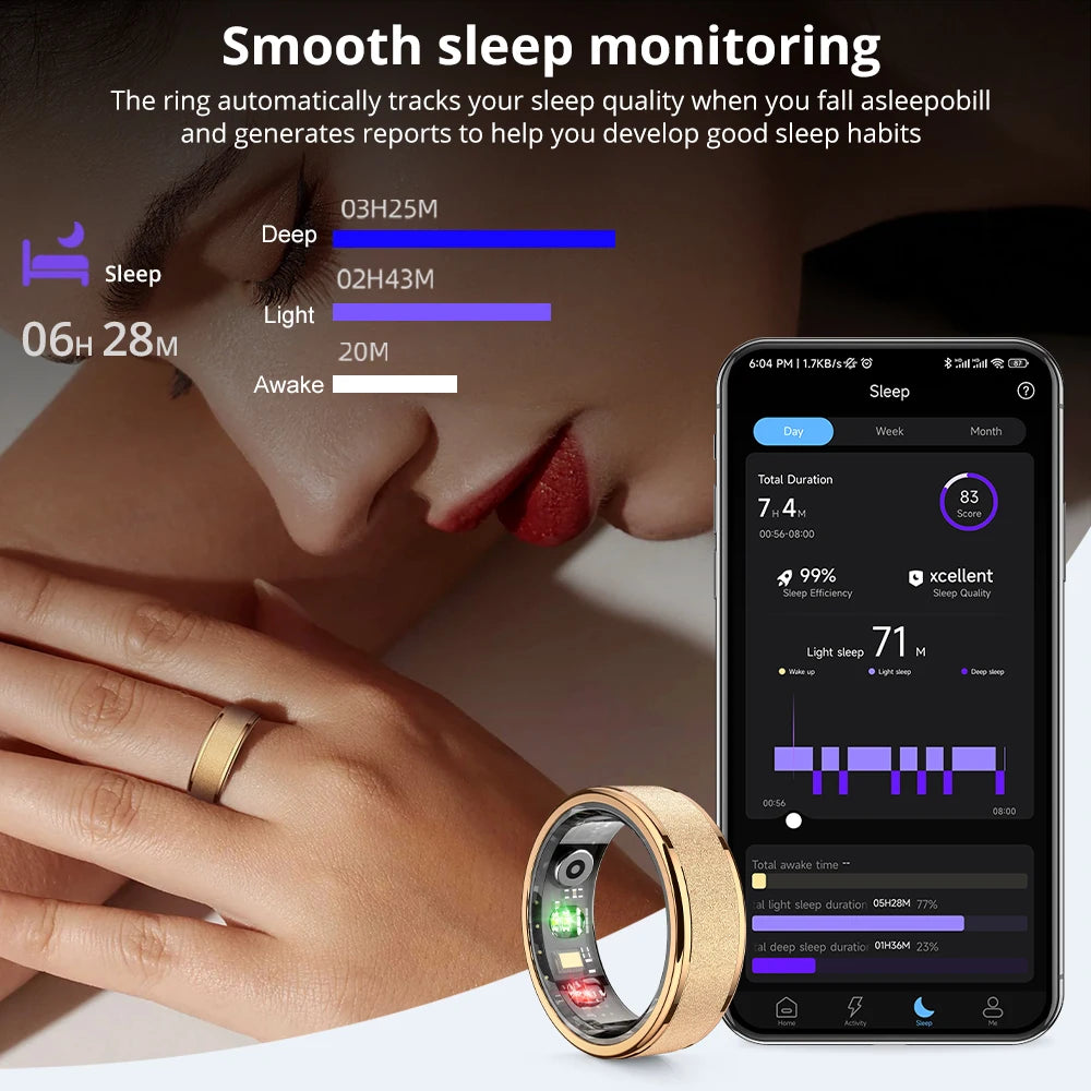 COLMI R10 Smart Ring – Health, Sleep Monitor & 5ATM Waterproof with Charging Case