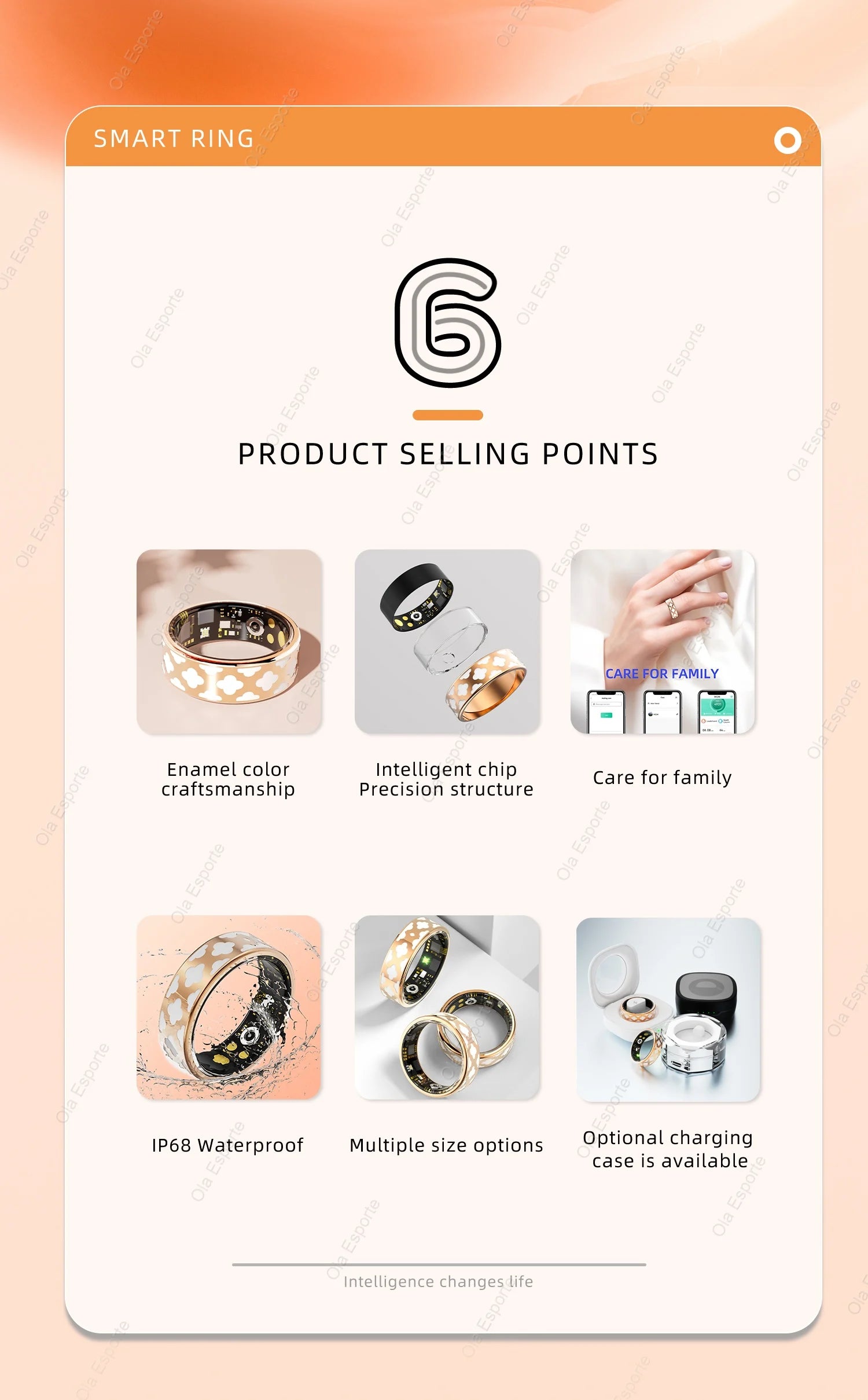 Smart Ring for Xiaomi – Heart Rate, SpO2 & Sleep Monitor Fitness Tracker