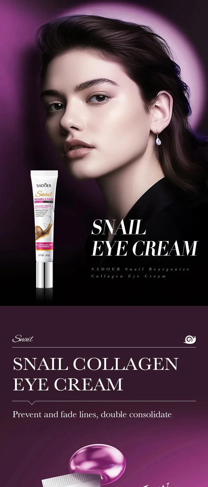 Snail Collagen Eye Cream – Anti-Aging, Dark Circles & Puffiness Care