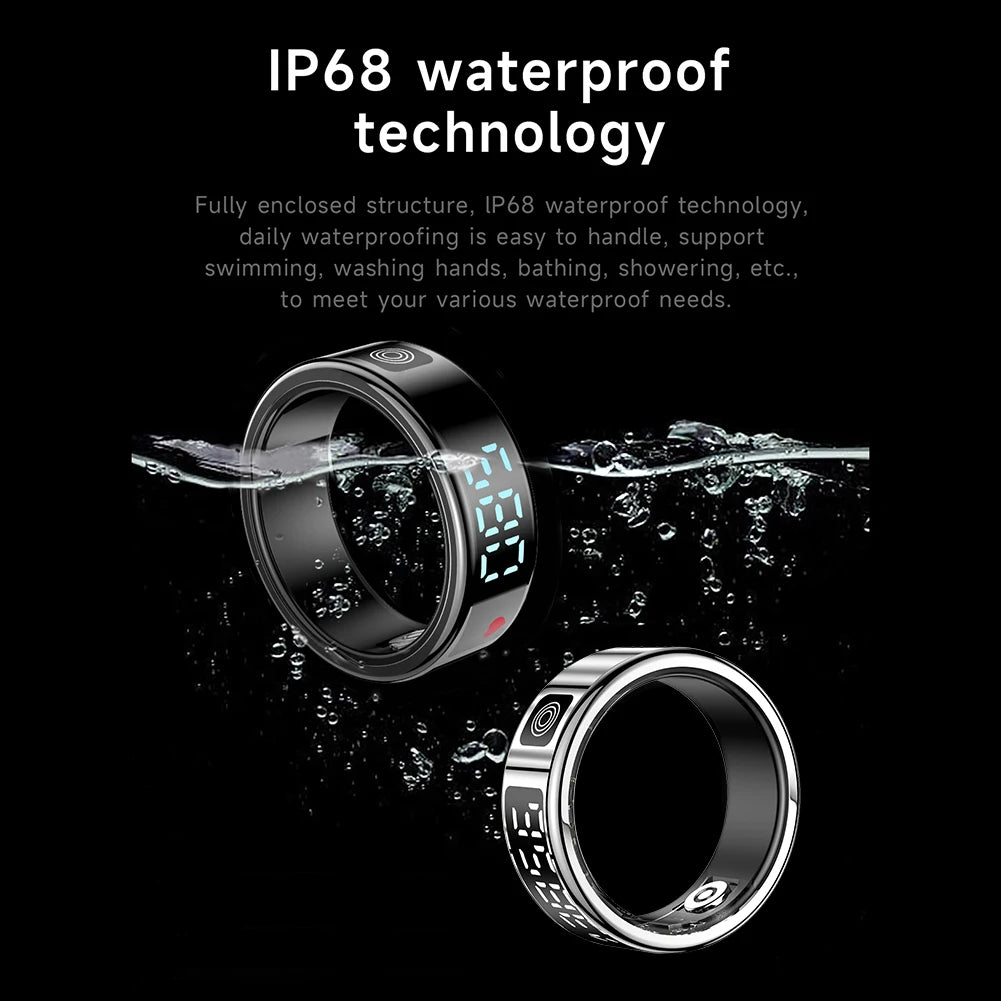 LAXASFIT SR08 Smart Ring – Heart Rate, Sleep Monitor & Motion Tracker (IP68)