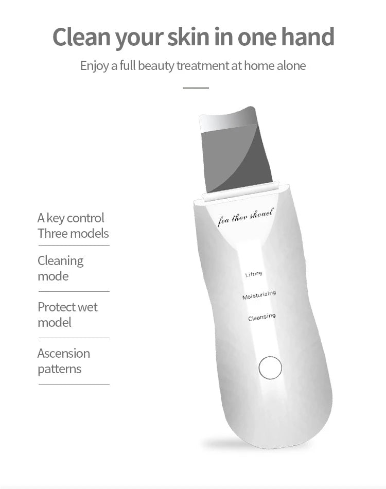 Deep Vibrating Facial Scrubber – Blackhead Remover & Skin Peeling Spatula