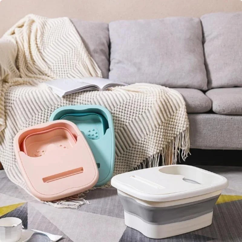 Foldable Foot Spa Bucket – Soaking Basin for Home Pedicure & Sauna