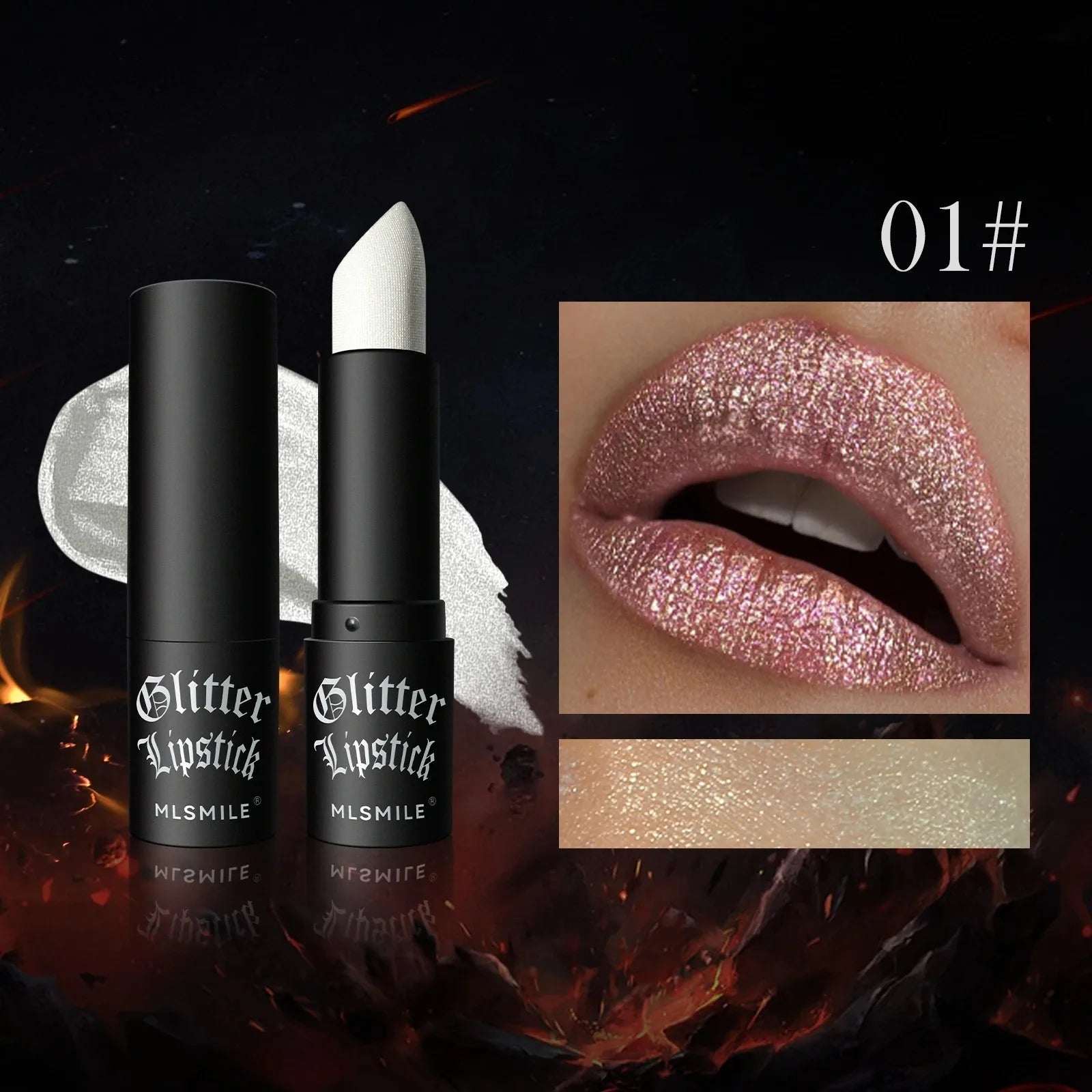 7-Color Diamond Matte Lipstick – Waterproof Glitter Lip Tint Balm