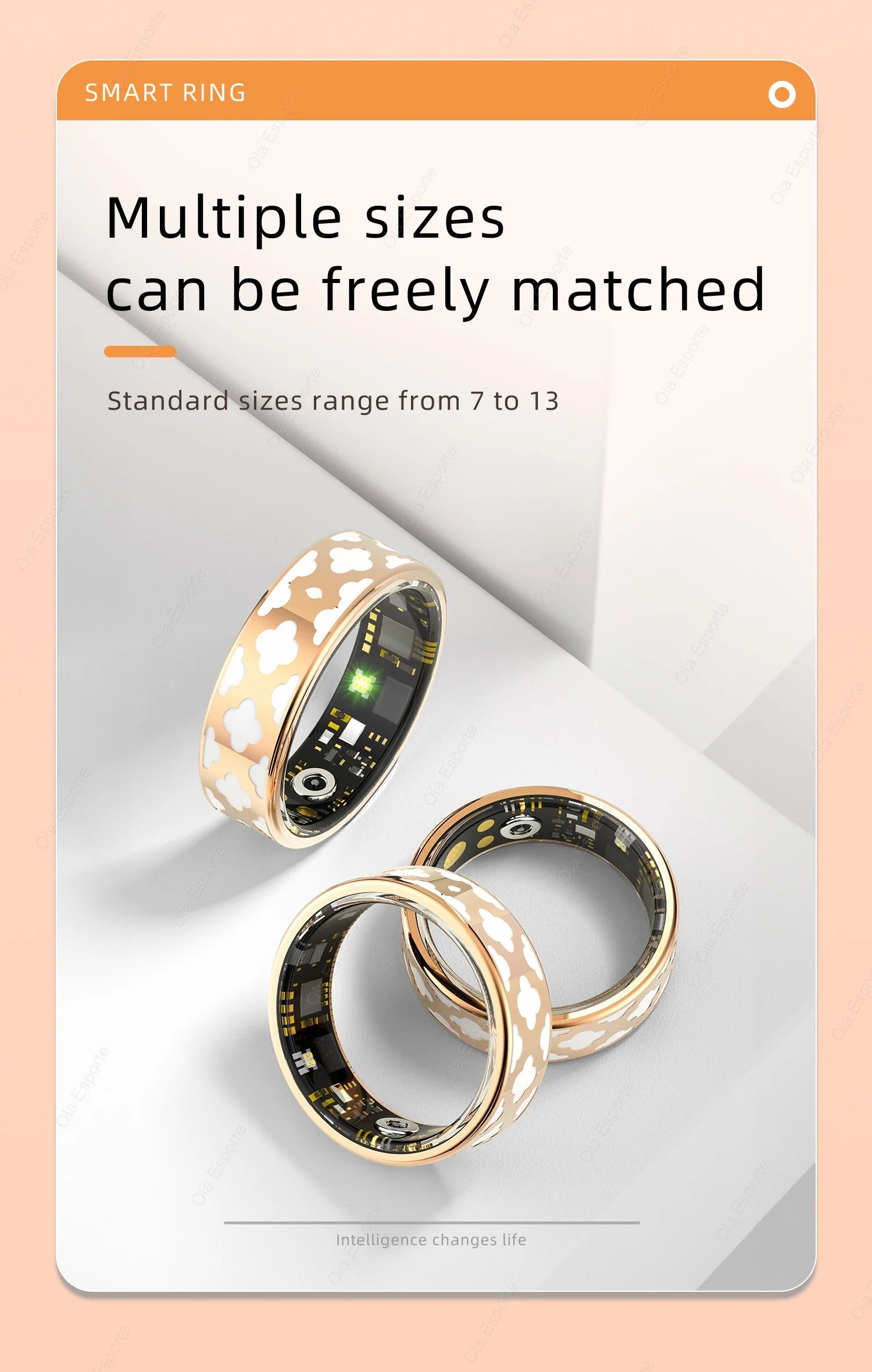 Smart Ring for Xiaomi – Heart Rate, SpO2 & Sleep Monitor Fitness Tracker