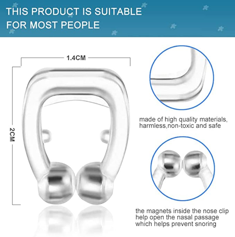 Magnetic Anti-Snoring Nose Clip – Silicone Sleep Aid for Easy Breathing