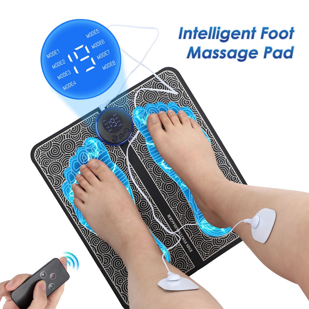 TENS Foot Massager Pad – EMS Pulse & Detox Therapy for Legs & Feet