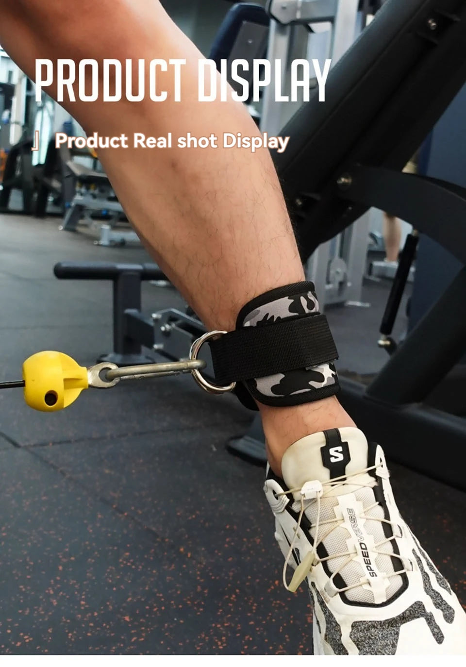 AOLIKES Adjustable Ankle/Wrist Cuffs – Padded Straps for Cable Glute Workouts