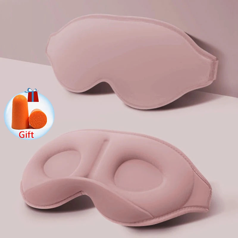 3D Contoured Sleep Mask – 100% Light-Blocking Eye Mask for Travel & Rest
