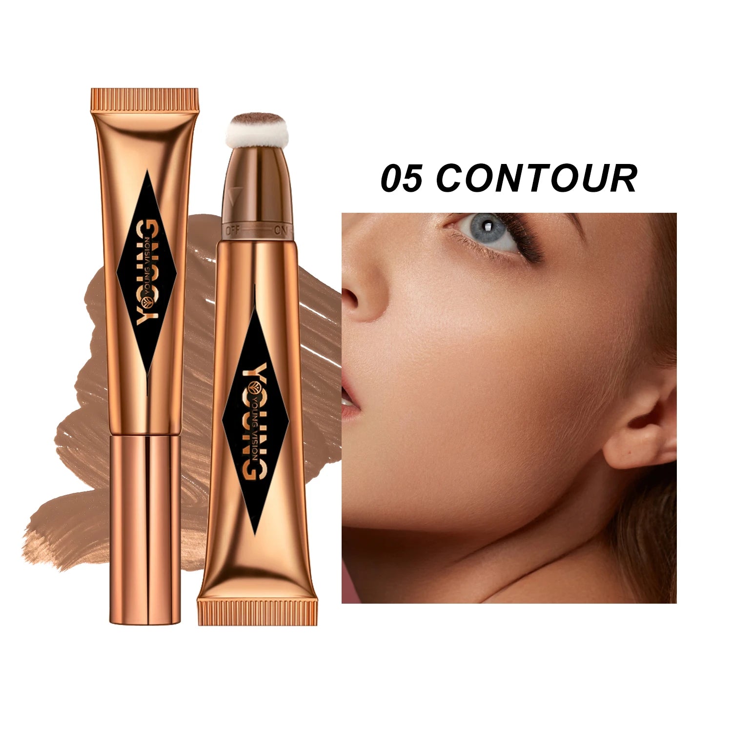YOUNG VISION Air Cushion Blusher – 6-Color Liquid High Gloss Rouge Stick