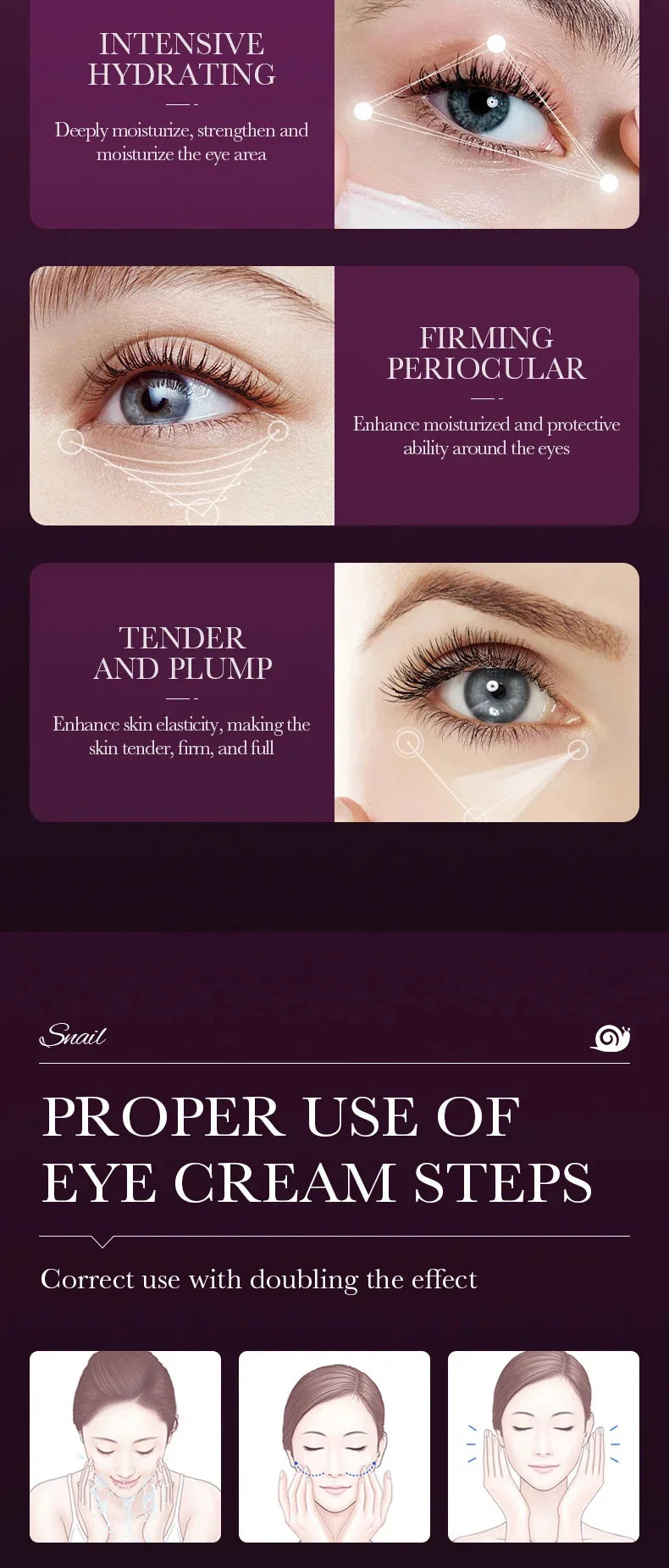 Snail Collagen Eye Cream – Anti-Aging, Dark Circles & Puffiness Care