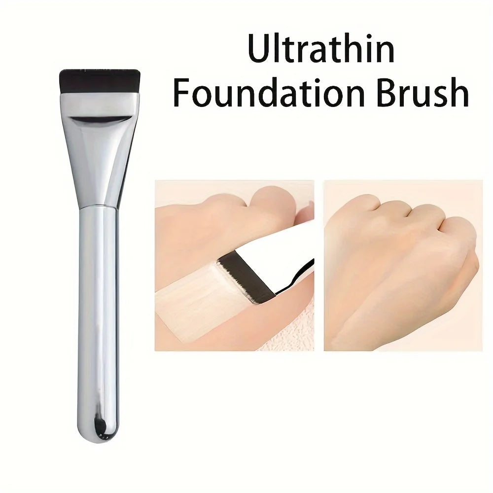 Flat-Head Foundation Brush – Ultra-Thin, Streak-Free Makeup Applicator