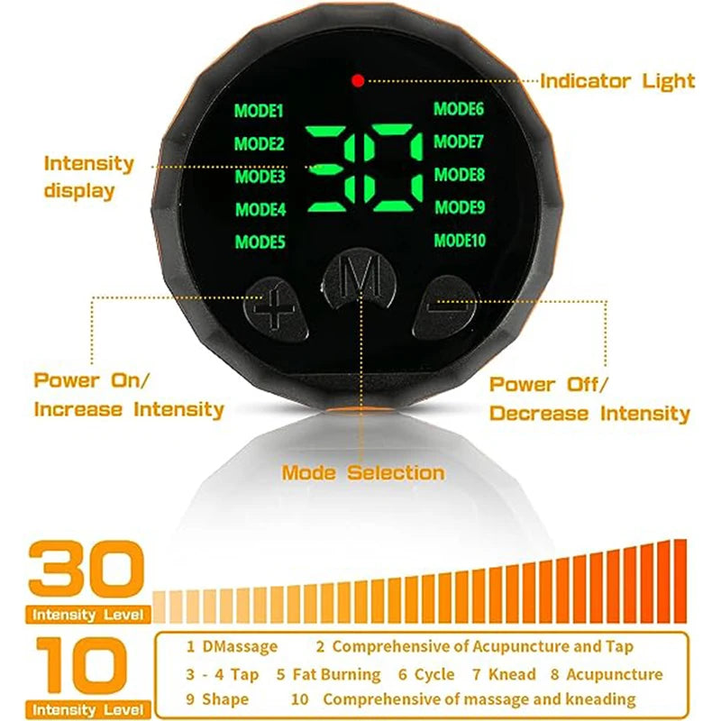 USB Rechargeable EMS ABS Stimulator – Vibration Muscle Trainer for Home Fitness