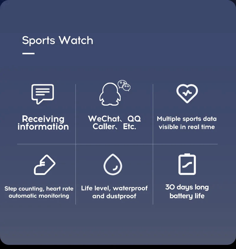 116 Plus Smart Watch – Fitness Tracker with Heart Rate Monitor & Waterproof Design