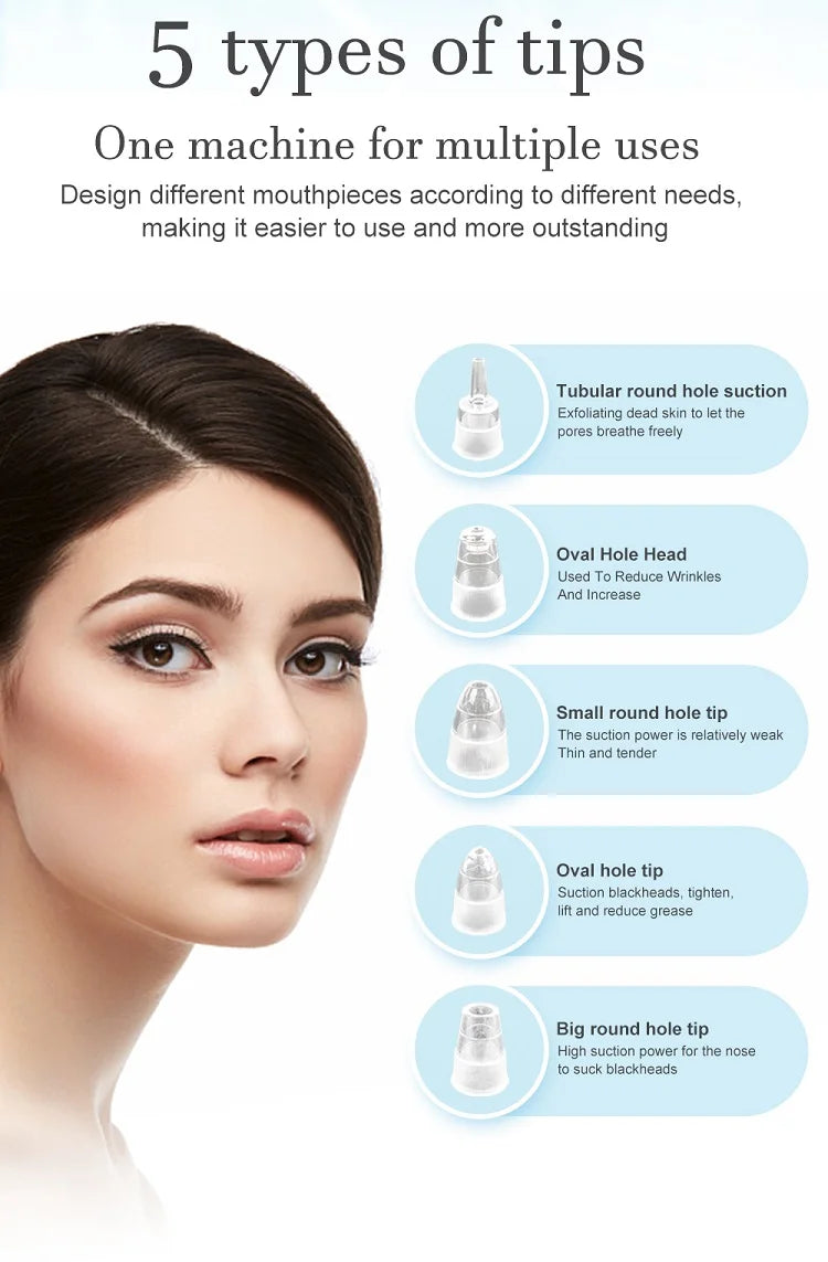 3-Mode Face Vacuum Blackhead Remover – Deep Cleansing Beauty Device