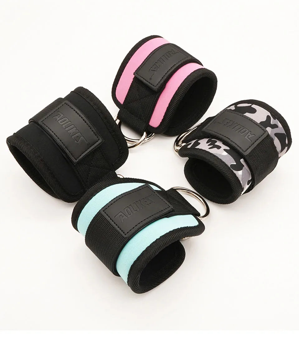 AOLIKES Adjustable Ankle/Wrist Cuffs – Padded Straps for Cable Glute Workouts