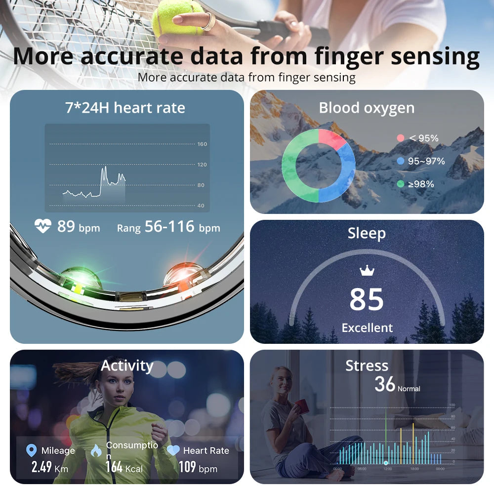COLMI R10 Smart Ring – Health, Sleep Monitor & 5ATM Waterproof with Charging Case