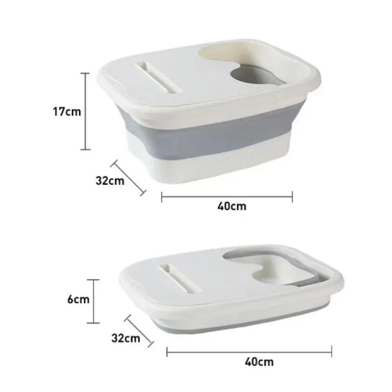 Foldable Foot Spa Bucket – Soaking Basin for Home Pedicure & Sauna