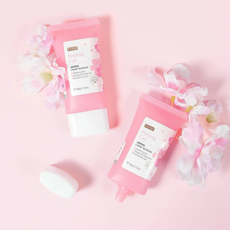 Cherry Blossom Peeling Gel – 60g Facial Exfoliator & Moisturizing Cleanser