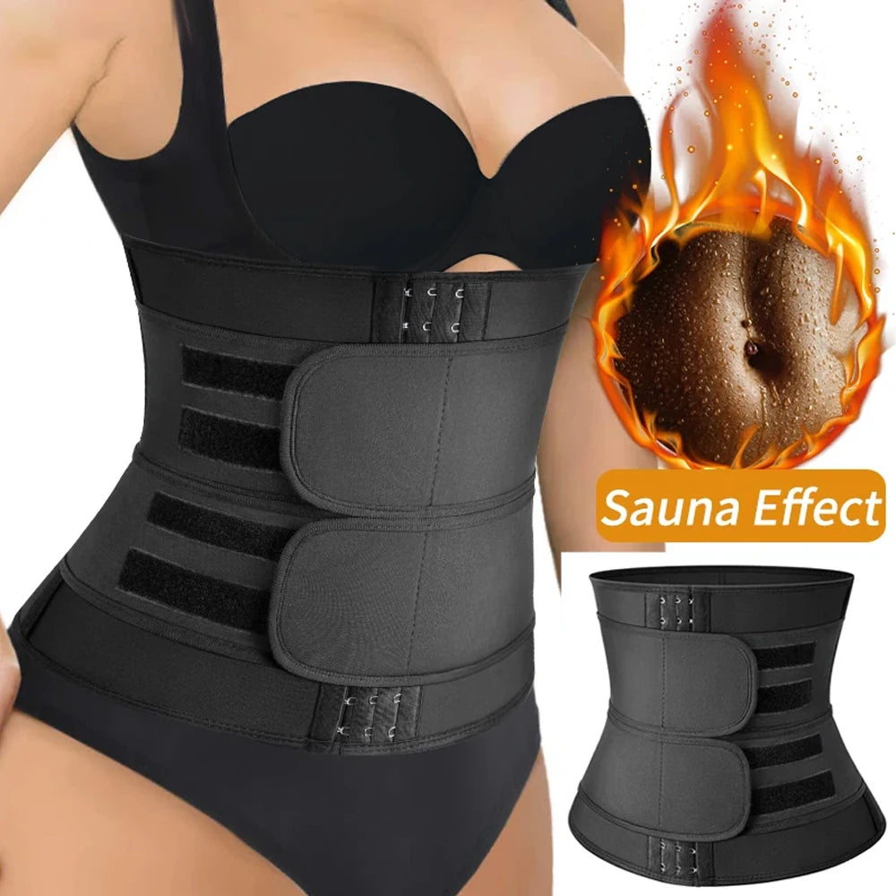 Neoprene Waist Trainer Belt – Tummy Control Sweat Cincher for Workout
